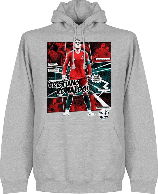Sweat à Capuche Ronaldo Portugal Comic - Gris - L