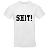 Shit Heren t-shirt | grappig | cadeau | Wit