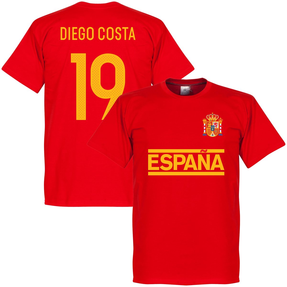Spanje Diego Costa Team T-Shirt - Rood - L