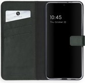 Samsung Galaxy S21 Plus Hoesje met Pasjeshouder - Selencia Echt Lederen Booktype - Groen