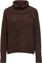 Only Trui Onlolivia L/s Loose Rollneck Ex Knt 15227776 Chocolate Brown Dames Maat - M