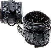 X-Play quilted ankle cuffs - Black - Bondage Toys - black - Discreet verpakt en bezorgd