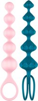 Love Beads Set of 2 - Pink/Turquoise - Anal Beads - pink,turquoise - Discreet verpakt en bezorgd