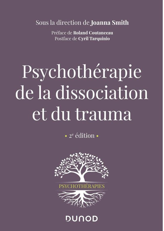 Couverture du livre "Psychothérapie de la dissociation et du trauma" avec titre, auteurs et une image d'un arbre de vie.