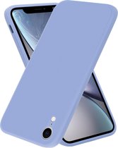 ShieldCase geschikt voor Apple iPhone Xr vierkante silicone case - paars - Siliconen hoesje - Shockproof case hoesje - Backcover case - Bescherming