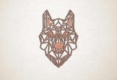 Line Art - Wolf 9 - XS - 30x21cm - Multiplex - geometrische wanddecoratie