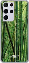 6F hoesje - geschikt voor Samsung Galaxy S21 Ultra -  Transparant TPU Case - Bamboo #ffffff