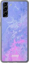 6F hoesje - geschikt voor Samsung Galaxy S21 Plus -  Transparant TPU Case - Purple and Pink Water #ffffff