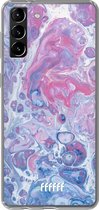6F hoesje - geschikt voor Samsung Galaxy S21 -  Transparant TPU Case - Liquid Amethyst #ffffff