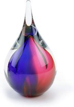 Kristalglas Mini Druppel Handgeblazen - Urn Voor As - 50 Ml - Roze-blauw (gratis Vullen & Sluitplaatje) Urnen Ambachtelijk
