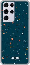 6F hoesje - geschikt voor Samsung Galaxy S21 Ultra -  Transparant TPU Case - Terrazzo N°9 #ffffff