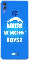 Honor 8X Hoesje Transparant TPU Case - Fortnite - Where We Droppin' Boys #ffffff