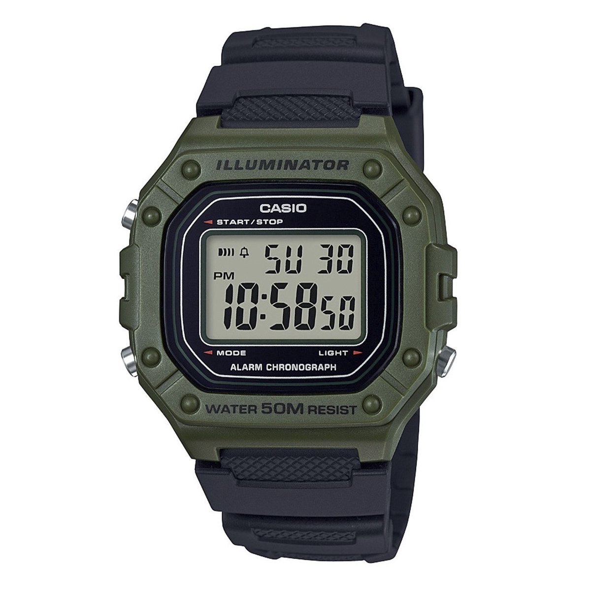 Casio CASIO Collection W-218H-3AVEF Horloge - Kunststof - Zwart - Ø 43 mm