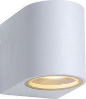 Lucide ZORA-LED - Wandspot Buiten - LED Dimb. - GU10 - 1x5W 3000K - IP44 - Wit