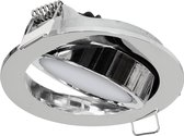 Ledmatters - Inbouwspot Chroom - Dimbaar - 5 watt - 510 Lumen - 2700 Kelvin - Warm wit licht - IP44 Badkamerverlichting