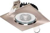 LED inbouwspot Nikkel - Dimbaar - 7 Watt - 2700K Extra Warm Wit - IP65 (Stof, spat en straalwaterdicht) - Inbouwdiepte 25 mm