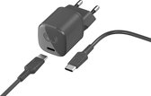 Fresh 'n Rebel - 18W USB-C Mini Fast Charger met Power Delivery + 1.5M USB-C Cable - Storm Grey