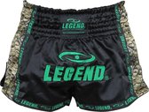 Legend Sports Kickboksshort Crock Predator Satijn Zwart/groen Mt Xl