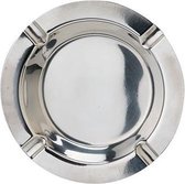 Asbak zilver - d12cm - roestvrij staal