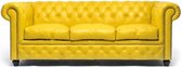 Chesterfield Bank Original Leer | 3-zits | Geel | 12 jaar garantie