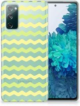 Siliconen Back Cover Samsung Galaxy S20 FE GSM Hoesje Waves Yellow