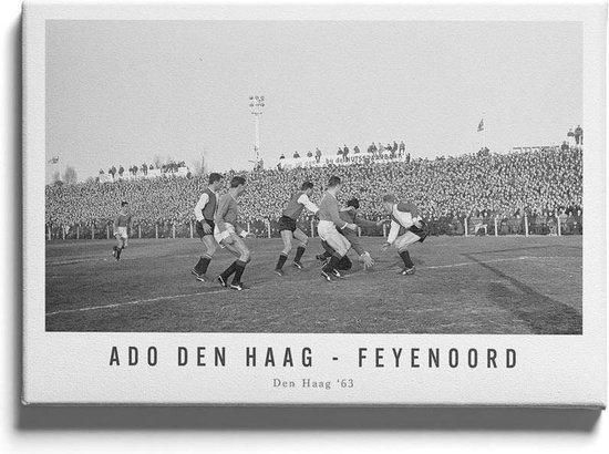 Walljar - ADO Den Haag - Feyenoord '63 III - Muurdecoratie - Canvas schilderij