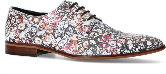 Sacha - Heren - Leren veterschoenen in kleurrijke print - Maat 43 | bol.com