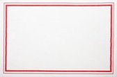 Placemat wit met rode rand - 45x30cm - PVC Geweven