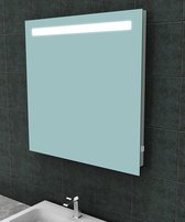 Saqu Plain Spiegel met LED verlichting en stopcontact 80x80 cm