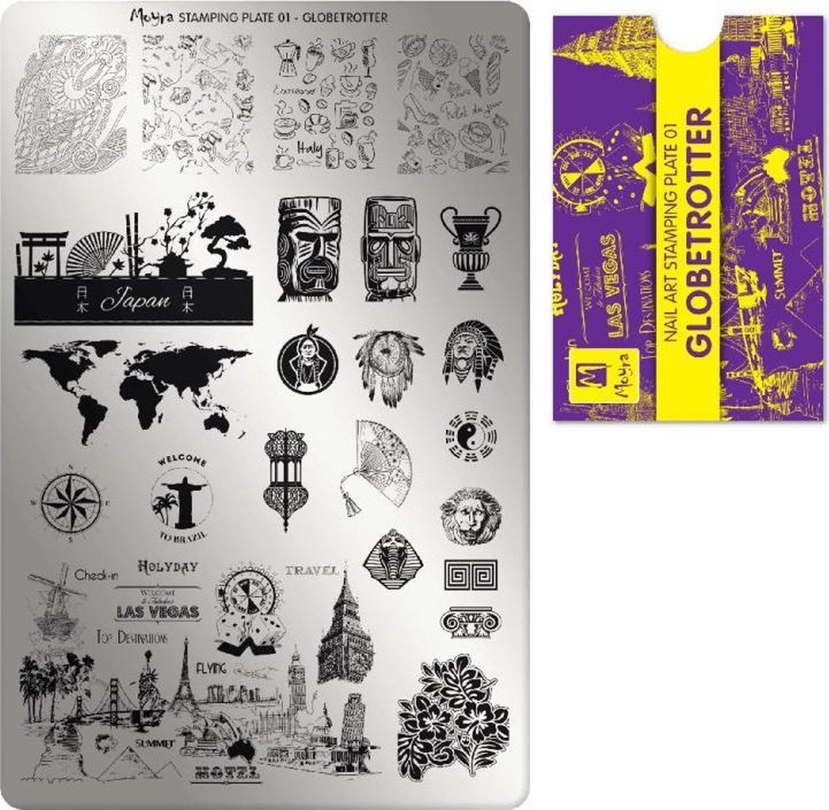 Goedkoopste Moyra Stamping Plate 01 Globetrotter
