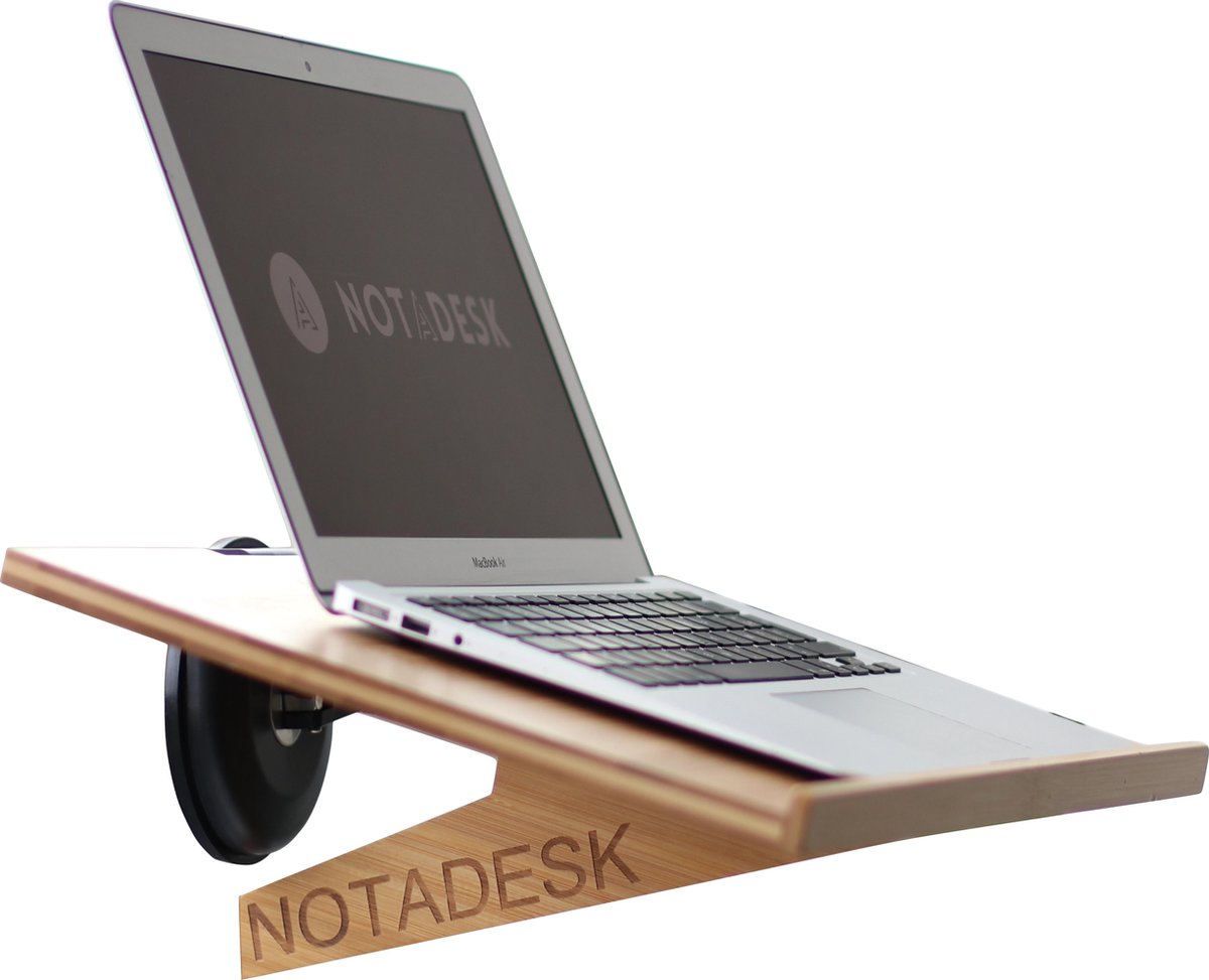 Notadesk Laptop Stand Sit Sta Bureau Verhoger Standaard FSC Bamboo
