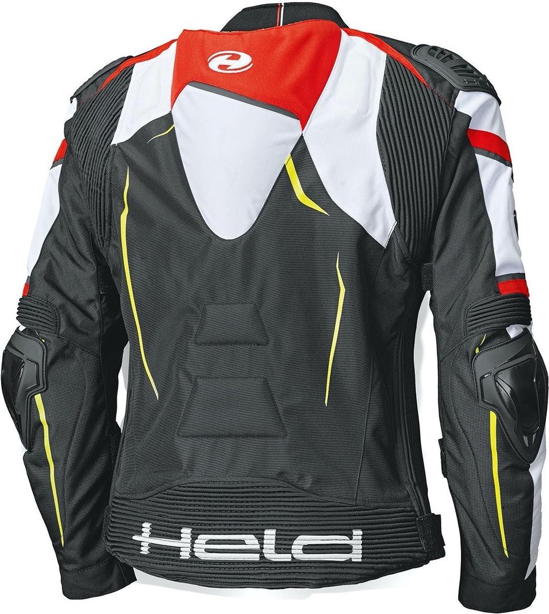Held Safer SRX Zwart Rood Wit Textiele Motorjas - Jas
