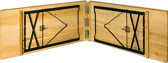 CASARIA Set Beer Table With Benches Foldable Plastic 1x Wide Table 180cm 2x Beer Banks Camping Picnic Black