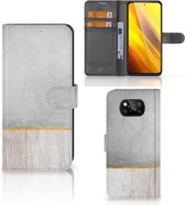 Smartphone Hoesje Xiaomi Poco X3 | Poco X3 Pro Magnet Case Cadeau voor Vader Wood Concrete