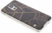 Design Backcover Samsung Galaxy S5 (Plus) / Neo hoesje - Grafisch Zwart / Koper