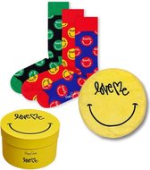 Bol.com Happy Socks - Unisex Sokken Love Me 3-Pack Gift Box - Multi - Maat 41-46 aanbieding