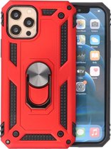 Backcover Hoesje - Telefoonhoesje met Ring Houder voor iPhone 12 Pro Max - Rood