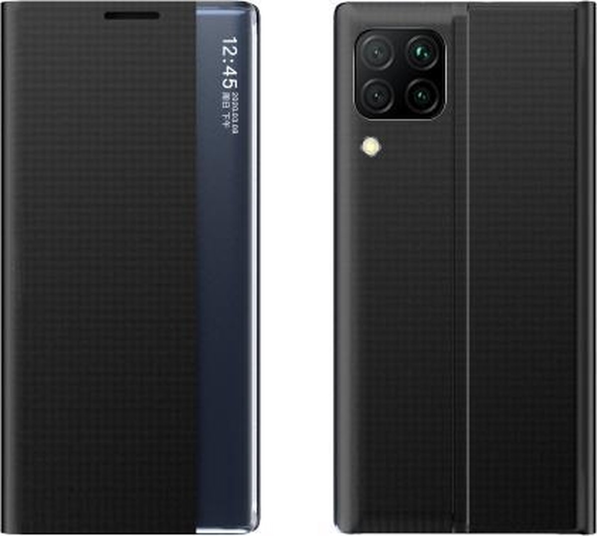 Smart Clear View Cover met Magneetsluiting voor Huawei P40 Lite – Zwart