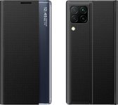 Smart Clear View Cover met  Magneetsluiting voor Huawei P40 Lite – Zwart