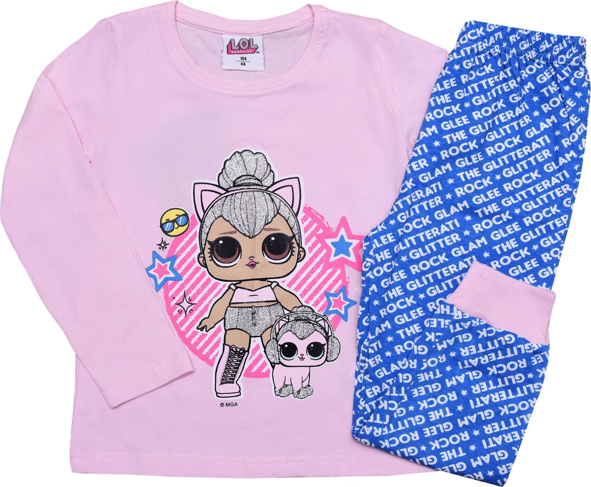 L.O.L. Surprise! LOL Surprise - Pyjama - L.O.L. Surprise! - Kinderpyjama - Blauw met Roze Roos/Blauw