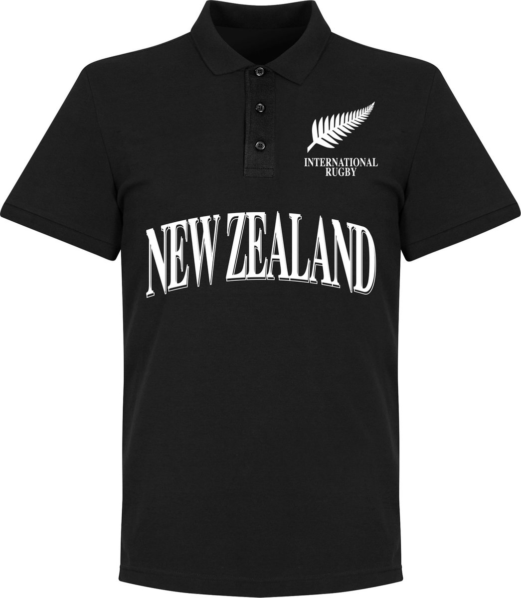 Nieuw Zeeland All Blacks Rugby Polo - Zwart - S