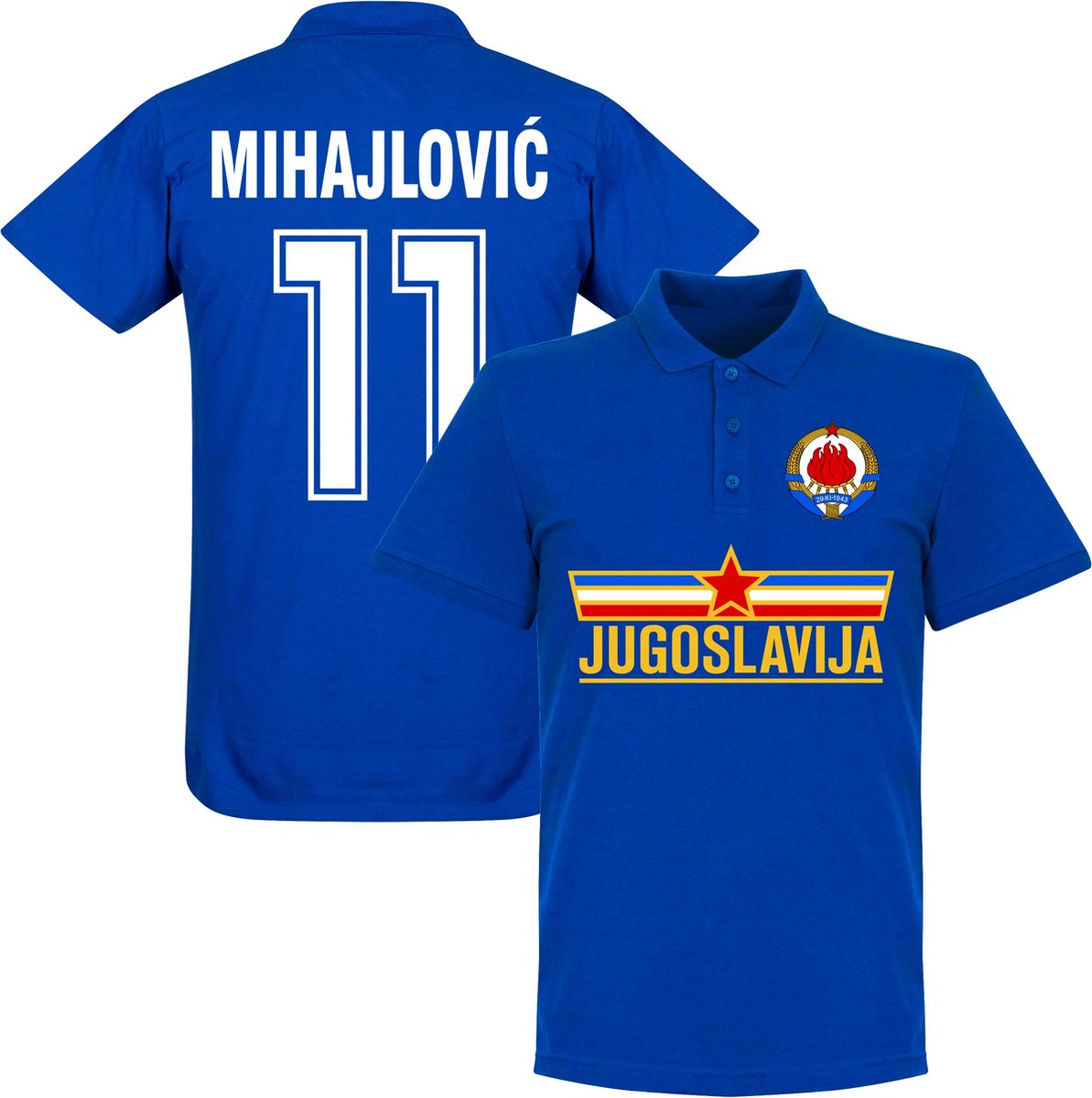 Joegoslavië Mihajlovic Team Polo- Blauw - L