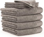 Walra badgoedset - 4x handdoek 60x110 cm + 4x washand 16x21 cm - Taupe