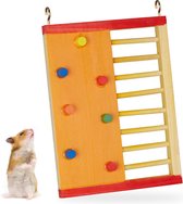 Relaxdays hamster speelgoed - knaagdier speeltje - hamster klimrek - kooi accessoires muis