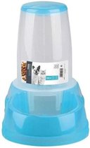 M-pets Voerautomaat 2500 Ml 35 X 28 Cm Blauw/transparant