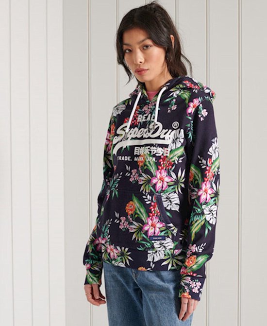 Lelie etiket belediging Superdry Dames Trui Vintage Logo hoodie met all-overprint | bol.com