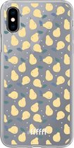 6F hoesje - geschikt voor iPhone Xs -  Transparant TPU Case - Pears #ffffff