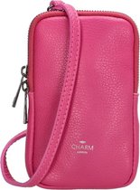Charm Leather telefoontasje - Fuchsia Roze
