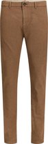 WE Fashion Heren skinny fit chino met visgraatdessin