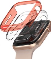 Ringke Slim Apple Watch 40MM Hoesje Dun Transparant en Rood (2-Pack)